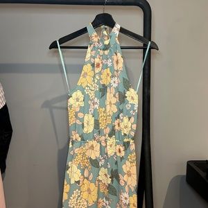 Halter Floral Maxi Dress